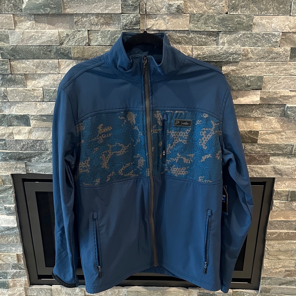 Men’s Pelagic Insulator Soft Shell Blue Jacket Size Medium